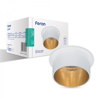 Встраиваемый светильник Feron DL6005 белый-золото 6445 фото