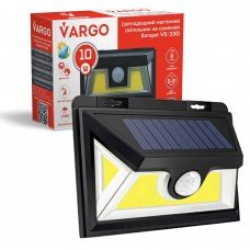 LED светильник на солнечной батарее VARGO 10W с д/д (черный) 11695 фото