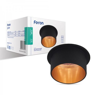 Встраиваемый светильник Feron DL6005 черный-золото 6447 фото