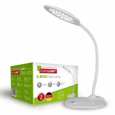 EUROLAMP LED Світильник настільний (настільна лампа) в стилі хайтек 5W 5300-5700K білий LED-TLG-4(white) фото