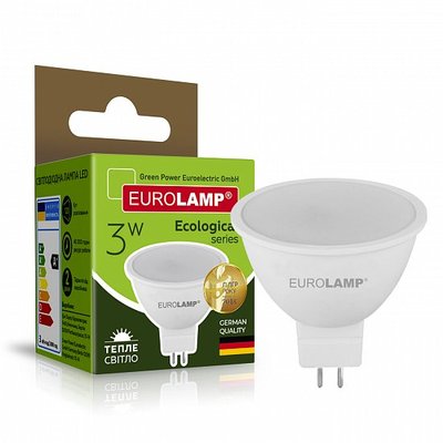 Точкова світлодіодна EUROLAMP LED Лампа ЕКО MR16 3W GU5.3 3000K LED-SMD-03533(P) фото