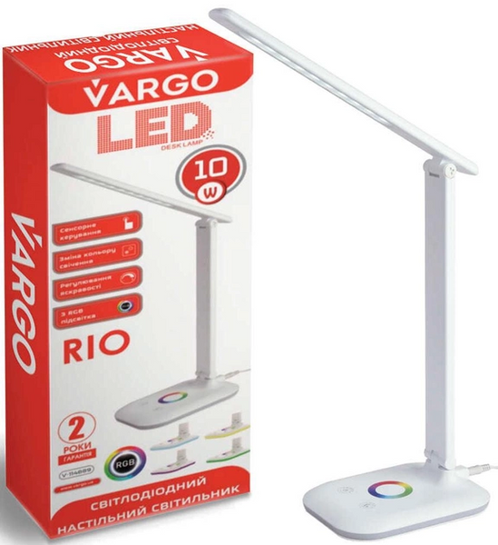 Настольная лампа VARGO 12W белая, RIO 114891 фото