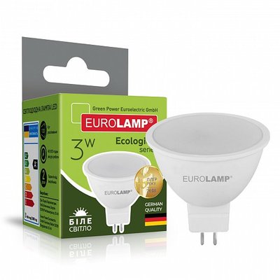 Точкова світлодіодна EUROLAMP LED Лампа ЕКО MR16 3W GU5.3 4000K LED-SMD-03534(P) фото