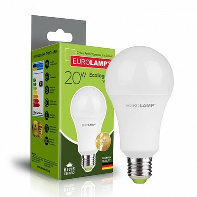 Класична світлодіодна EUROLAMP LED Лампа ЕКО А75 20W E27 4000K LED-A75-20274(P) фото