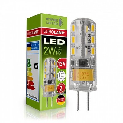 Світлодіодна капсульна EUROLAMP LED Лампа G4 силікон 2W 3000K 12V LED-G4-0227(12) фото