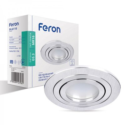 Встраиваемый светильник Feron DL6110 серебро 6482 фото