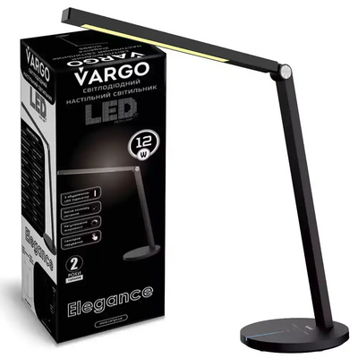 Настільна лампа VARGO 12W чорна, Elegance 114895 фото