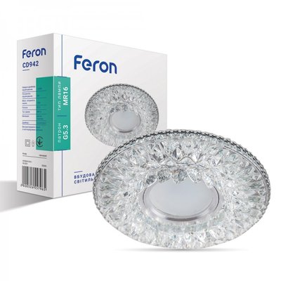 Встраиваемый светильник Feron CD942 с LED подсветкой 6624 фото
