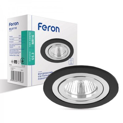 Встраиваемый светильник Feron DL6110 черный 6484 фото