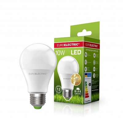 Классическая светодиодная EUROELECTRIC LED Лампа А60 10W E27 4000K LED-A60-10274(EE) фото