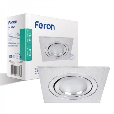Встраиваемый светильник Feron DL6120 серебро 6489 фото