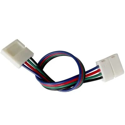 Коннектор для светодиодных лент OEМ SС-09-SWS-10-4 10mm RGB 2joints wire (провод-2 зажима) 2167 фото