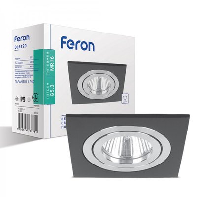 Встраиваемый светильник Feron DL6120 черный 6491 фото