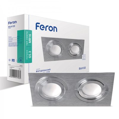 Встраиваемый светильник Feron DL6122 серебро 6496 фото