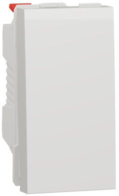 Переключатель 1-клавишный проходной, 10А, 1 модуль, белый, Unica NEW NU310318 3880 фото