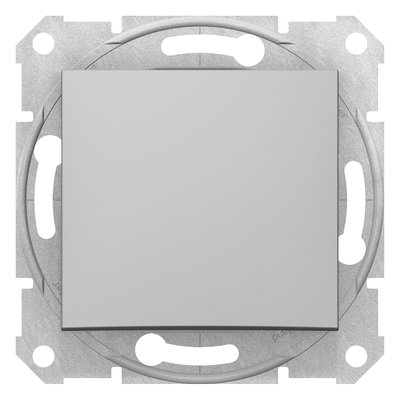 Одноклавишный кнопочный выключатель, Алюминий, Sedna SDN0700160 3544 фото