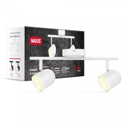 Світовий світильник 2 лампи MAXUS MSL-01C 2x4W 4100K білий 2-MSL-10841-CW фото