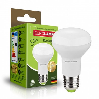 Світлодіодна рефлекторна EUROLAMP LED Лампа ЕКО R63 9W E27 3000K LED-R63-09272(P) фото