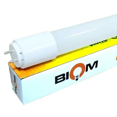 Свiтлодiодна лампа Biom T8-GL-1200-18W CW 6200К G13 скло матове 00-00001308 фото