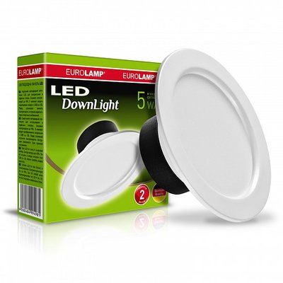 Світлодіодний EUROLAMP LED Світильник круглий DownLight 5W 3000K LED-DLR-5/3(Е) фото