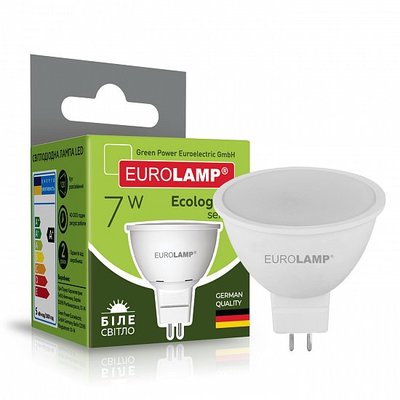 Точкова світлодіодна EUROLAMP LED Лампа ЕКО MR16 7W GU5.3 4000K LED-SMD-07534(P) фото