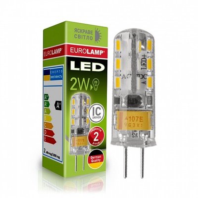 Світлодіодна капсульна EUROLAMP LED Лампа G4 силікон 2W 3000K 220V LED-G4-0227(220) фото