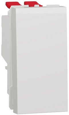 Переключатель 1-клавишный крестовидный, 10А, 1 модуль, белый, Unica NEW NU310518 3914 фото