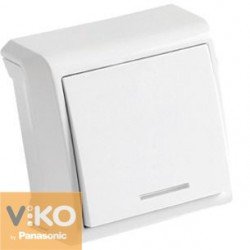 Выключатель 1-кл. белый с подсветкой ViKO Vera 90681019 8099 фото
