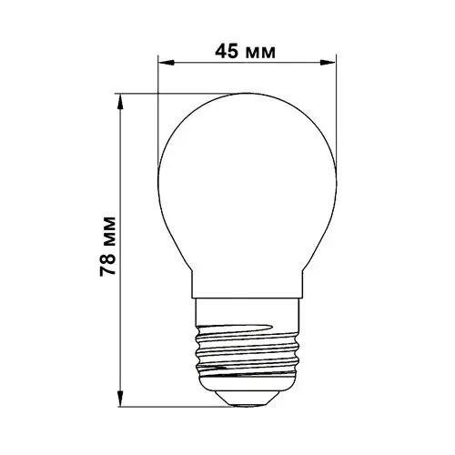 Светодиодная лампа Biom FL-301 G45 4W E27 2800K 00-00001242 фото