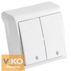 Выключатель 2-кл. белый проходной ViKO Vera 90681017 8107 фото