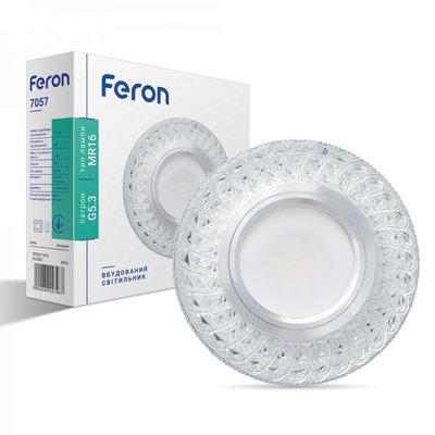 Встраиваемый светильник Feron 7057 с LED подсветкой 6540 фото