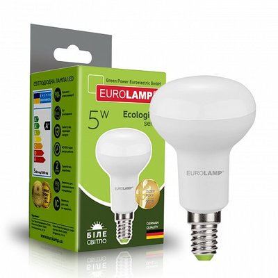 Світлодіодна рефлекторна EUROLAMP LED Лампа ЕКО R39 5W E14 4000K LED-R39-05144(P) фото