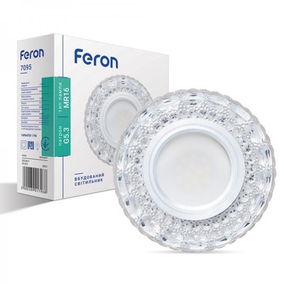 Встраиваемый светильник Feron 7095 с LED подсветкой 6543 фото