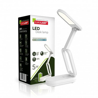 EUROLAMP LED Світильник настільний (настільна лампа) SMART 5W 6500K BATTERY білий LED-TLB-5W(white) фото