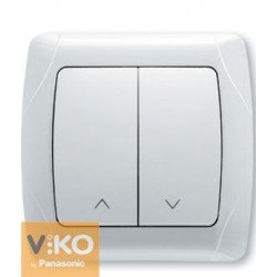 Кнопочный выключатель жалюзи 2-кл. белый ViKO Carmen 90561016 7817 фото