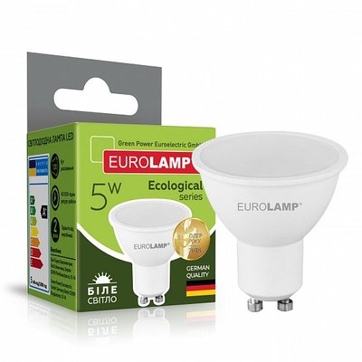 Точкова світлодіодна EUROLAMP LED Лампа ЕКО MR16 5W GU10 4000K LED-SMD-05104(P) фото