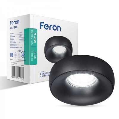 Вбудований світильник Feron DL1842 чорний матовий 40041 фото